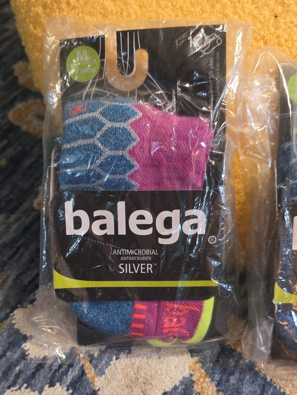 NWT Balega Silver no show running socks Medium Pinkberry Denim lot of 3 - Picture 3 of 4
